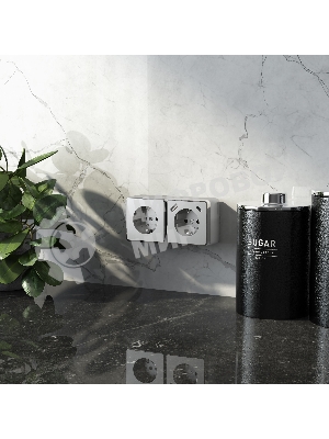 Розетка с заземлением, шторками и USB тип A+C Gallant (серебряный)
