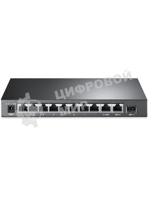 Коммутатор TP-Link 8-port 10/100Mbps Unmanaged PoE switch, 2 Gb RJ45 + 1 Gb SFP uplinks, PoE budget up to 124W
