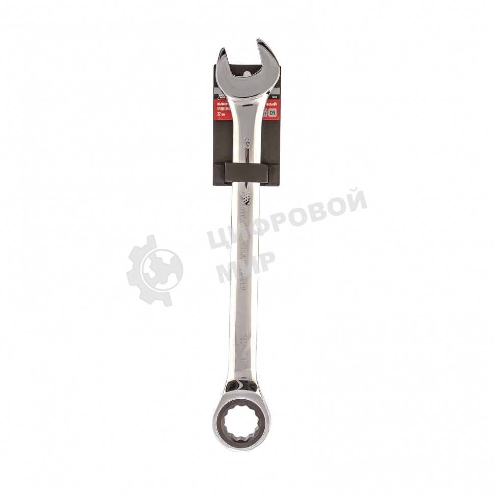 Ключ комбинированный трещоточный Matrix, 32 мм, CrV зеркальный хром