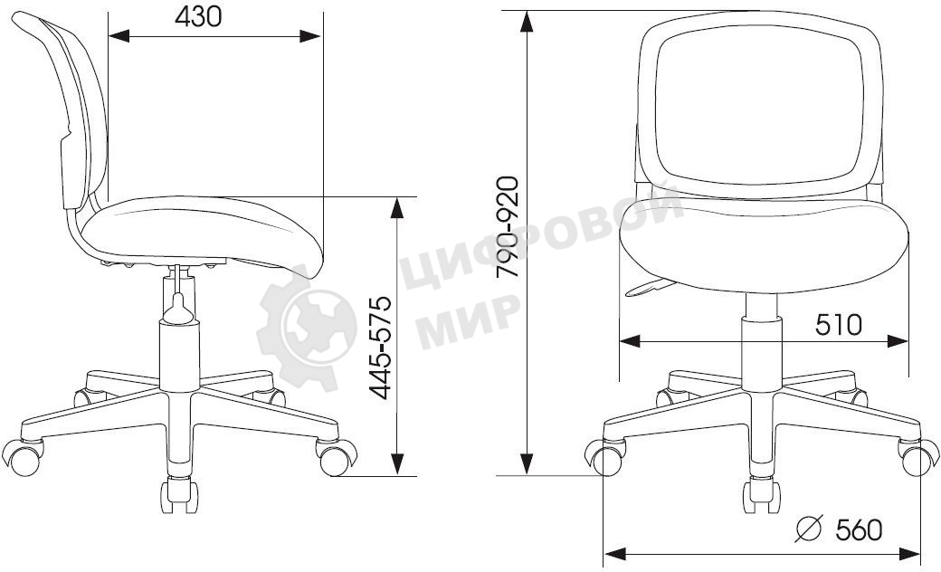 Кресло детское Бюрократ CH-W296NX TW-02 светло-серый овечки, сетка/ткань, крестов. пластик, пластик белый