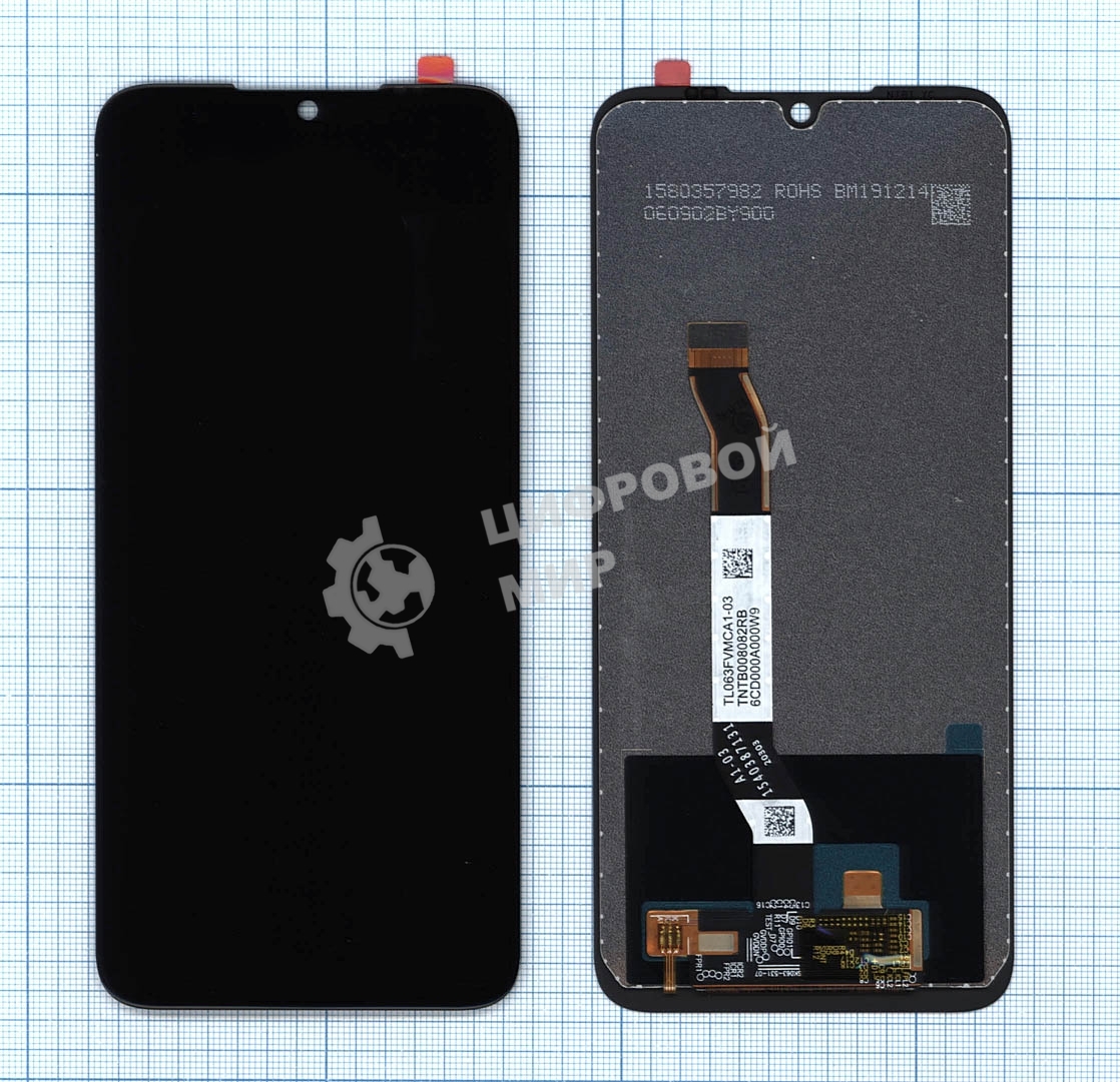 Дисплей для Xiaomi Redmi Note 8T в сборе с тачскрином (orig lcd) черный