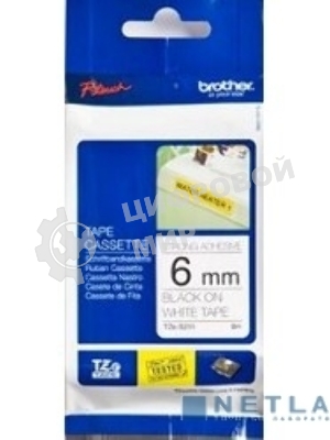 Наклейка ламинированная TZ-E211 (6 мм черн/бел, аналог TZ-211)