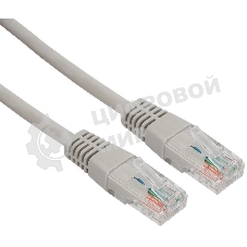 Пaтч-корд U/UTP Rexant, cat.5e, RJ45-RJ45, неэкранированный, LSZH серый, 1м