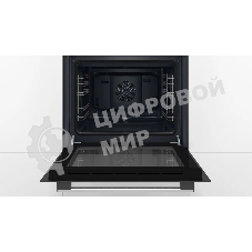 Духовой шкаф Bosch HBF512BS1T Serie 2, нержавеющая сталь, класс энергоэффективности А, 7 режимов, 3-х слойное остекление, LED-дисплей, утапливаемые переключатели, галогенное освещение, проволочные направляющие, сделано в Турции,