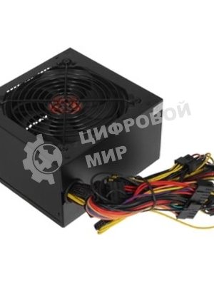 Блок питания Ginzzu CB500 12CM черный,24+4p,PCI-E, 4*SATA, 3*IDE,оплетка MB, кабель питания
