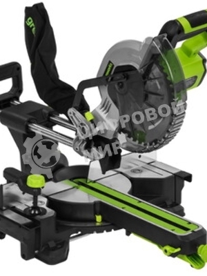 Торцовочная пила Greenworks GD24MS216 24V, бесщеточная, с протяжкой, без АКБ и ЗУ [1501707]
