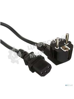 Кабель питания ExeGate Power PC-1,8P (Евровилка угловая Schuko->C13, VDE-250V-3*1.0мм2, медь, черный, 16A, 1.8 м)