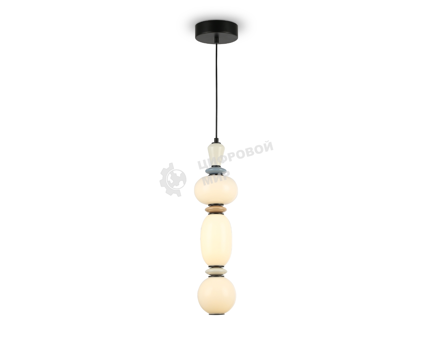 Светильник Ambrella light LH53142 BK/WH черный/белый 15W 3000K D140*1760