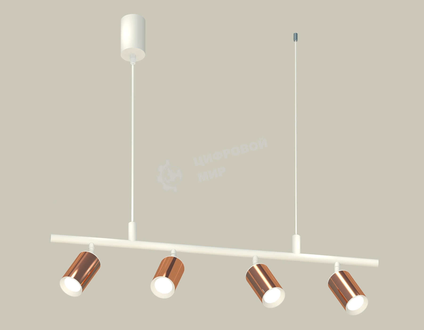 Светильник Ambrella light XB9001300/4 SWH/PPG белый песок/золото розовое полированное MR16 GU5.3 (С9001, С6326, N6101)