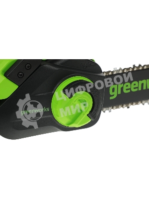 Цепная пила аккумуляторная GreenWorks GD24CS30K4, 24V, 30 см, бесщеточная, c АКБ 4 А·ч и ЗУ (2007007UB)