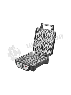 Вафельница Centek CT-1453 1100Вт Вафли- венские х4, 240х240мм, антипригарное покрытие, нерж сталь