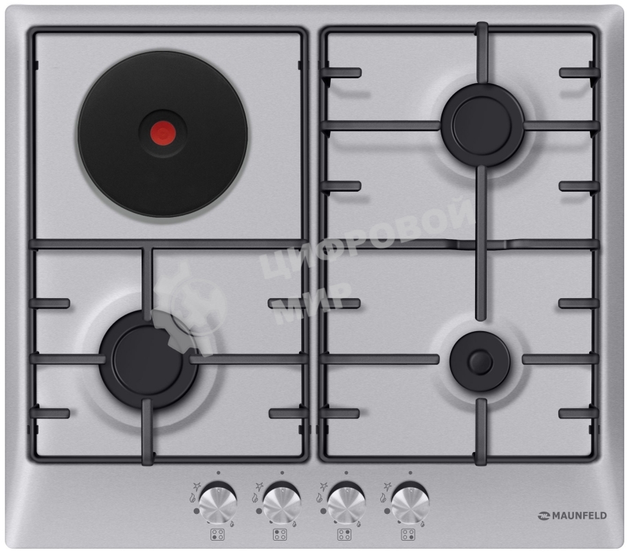 Комбинированная варочная панель (электрическая+газовая) Maunfeld EEHS.64.3CS/KG