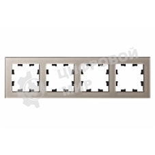 Рамка 4-м AtlasDesign Nature стекло шампань SchE ATN320504