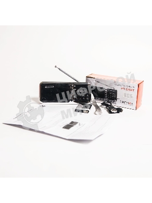 Радиоприемник портативный Сигнал РП-226BT черный/серебристый USB microSD
