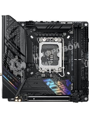 Материнская плата ASUS ROG STRIX B760-I GAMING WIFI, LGA 1700, Intel B760, 2xDDR5, 4xSATA, 2xM.2, 1xPCIe 5.0 x16, 1xHDMI, 1xDP, 1x 2.5Gb LAN, 3xUSB-A 2.0, 3xUSB-A 3.2 Gen 1, 1xUSB-C 3.2 Gen 1, 1xUSB-C 3.2 Gen 2x2, 5x3.5 мм, 7.1, Mini-ITX