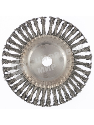 Щетка Matrix для УШМ 200 мм, посадка 22,2 мм, плоская, крученая металлическая проволока