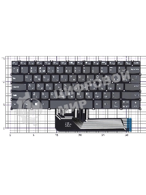 Клавиатура для ноутбука Lenovo Flex 5-14 серая без подсветки