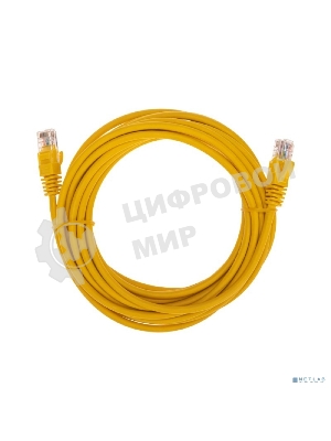 Патч-корд U/UTP Rexant cat.5e, RJ45-RJ45, 26AWG, ZH нг(А)-HF, желтый, 5 м