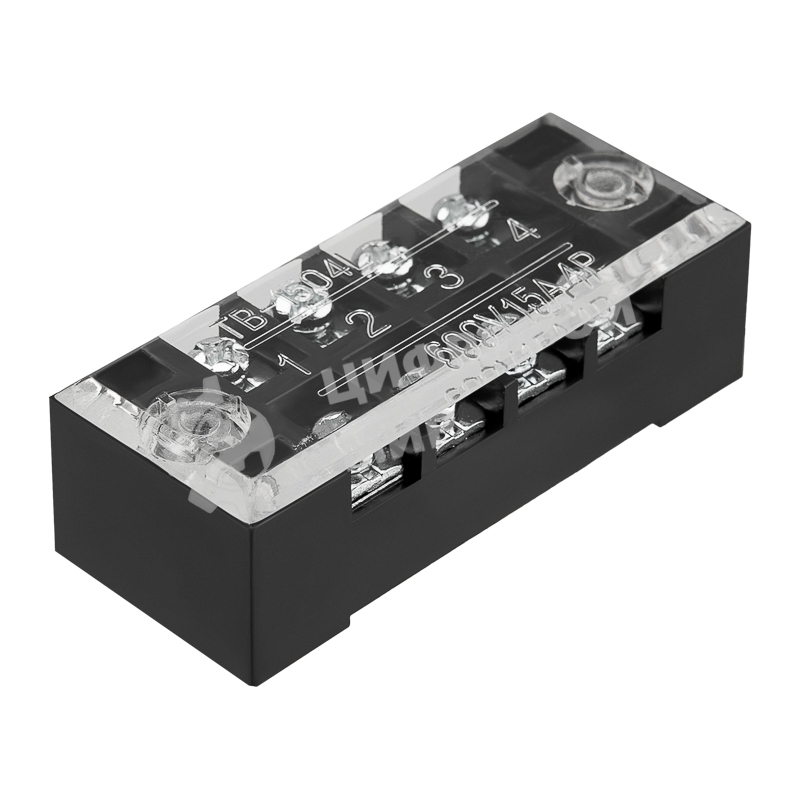 Блок зажимов клеммный Rexant БЗН ТВ-1504 1,5мм2 15A 4 пары