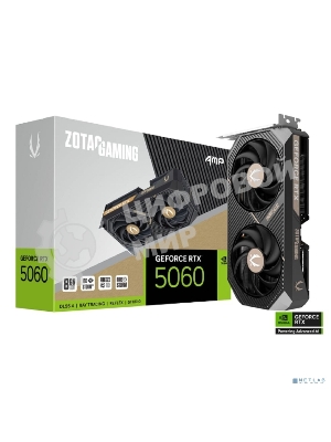Видеокарта Zotac RTX 5060 TWIN EDGE OC 8Gb GDDR7 128bit 3xDP HDMI 2FAN MEDIUM PACK
