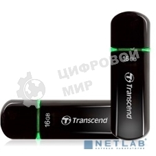 Флешка USB Transcend Jetflash 600 (TS16GJF600), 16Gb, USB 2.0, R/W 30/15, черный/зеленый