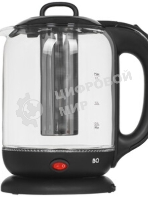 Электрочайник BQ KT1701G черный, 1.7 л, 2200 Вт, скрытый нагревательный элемент, поддержание температуры
