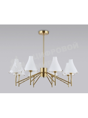 Люстра Ambrella light LH57135/8 BS/FR латунь/белый матовый E14/8 max 40W D800*650