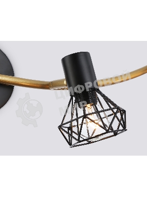 Светильник Ambrella light TR8658/4 BK/GD черный/золото E14/4 max 60W 750*100*185