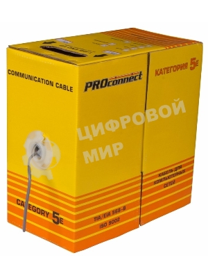 Кабель витая пара PROconnect FTP 2PR 24AWG, CCA, cat.5e, бухта 305 м