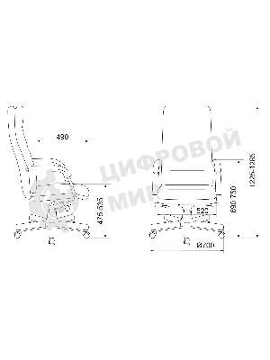 Кресло Бюрократ T-9927WALNUT/BLACK черный, кожа