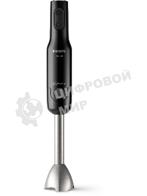 Блендер погружной Philips HR2543/90, 700 Вт, 1 скорость, турбо режим, стакан для взбивания, венчик, измельчитель, черный