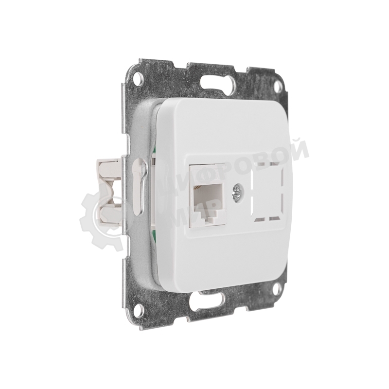 Розетка компьютерная Kranz RJ45 DEA с/у мех. белый