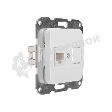 Розетка компьютерная Kranz RJ45 DEA с/у мех. белый