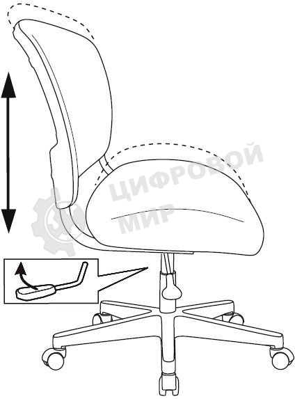 Кресло детское Бюрократ CH-W296NX TW-02 светло-серый овечки, сетка/ткань, крестов. пластик, пластик белый