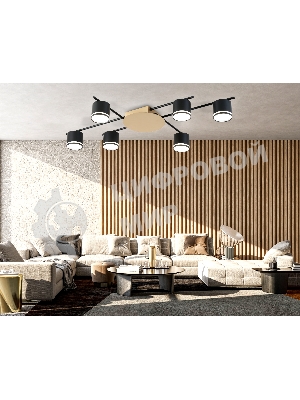 Потолочный светильник Ambrella light FL51756/6 BK/GD черный/золото GX53/6 max 12W 870*570*110