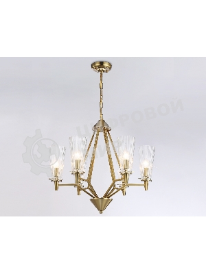 Светильник Ambrella light TR3231/6 BS/FR латунь/белый матовый E14*6 max 40W D610*585