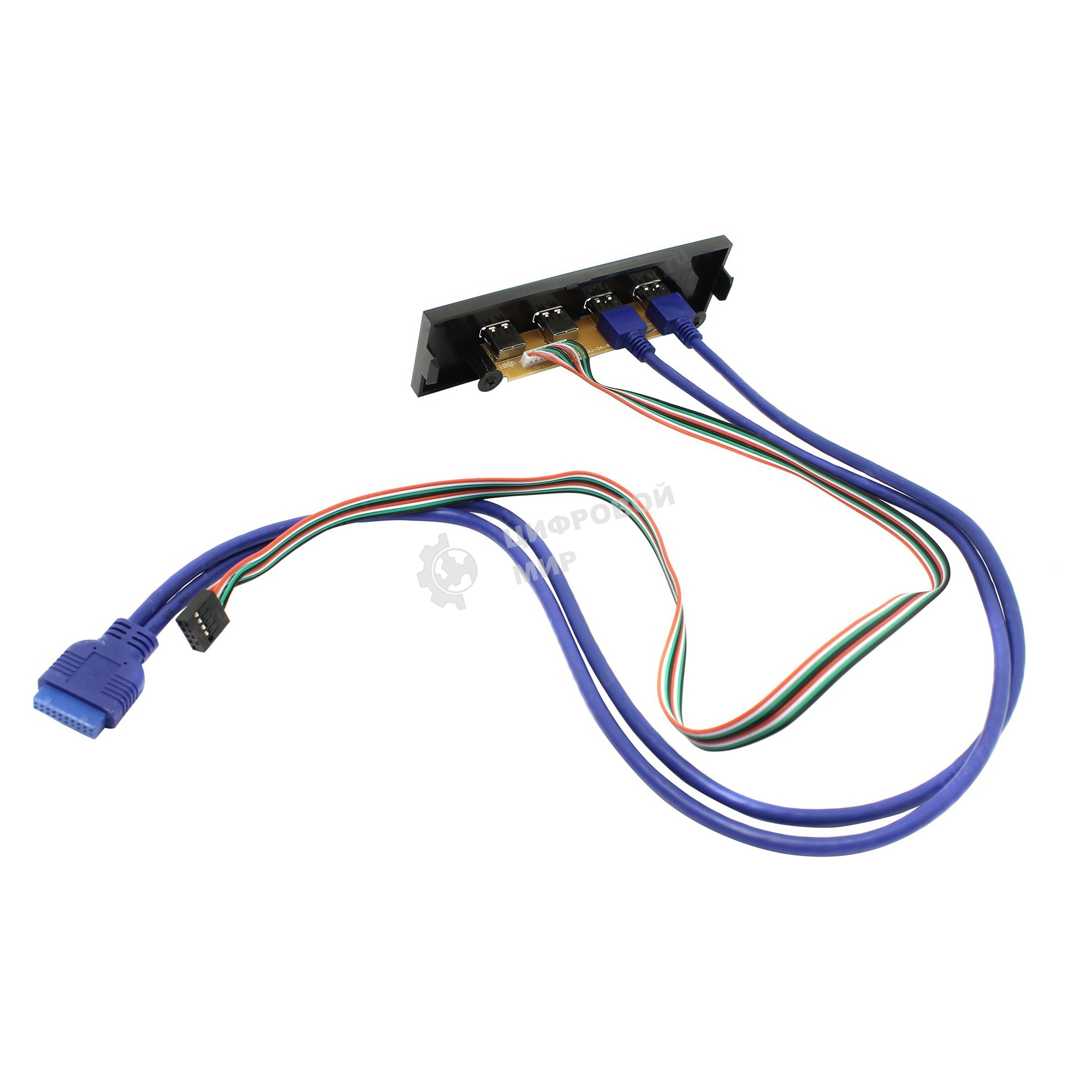 Планка USB на переднюю панель ExeGate U5H-614, 5.25