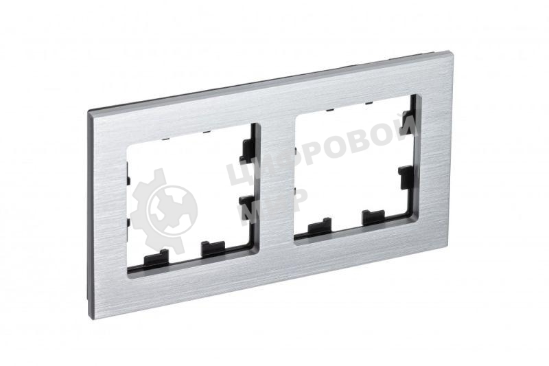 Рамка 2-м AtlasDesign Nature металл серебр. SchE ATN312102