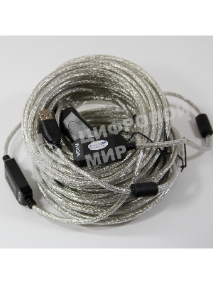 Кабель-адаптер VCOM VUS7049-25M USB2.0-repeater, удлинительный активный Am-->Af 25м
