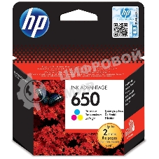 Струйный картридж оригинальный CZ102AK (№650) для HP, триколор, 650 к.