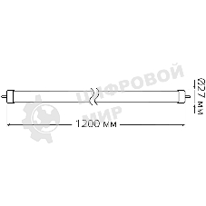 Лампа светодиодная Gauss Elementary T8 24Вт 4000К G13 2000лм 1200мм стекло