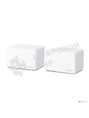 Домашняя Mesh Wi‑Fi система AX3000 Whole Home Mesh Wi-Fi 6 SystemSPEED: 574 Mbps at 2.4 GHz + 2402 Mbps at 5 GHzSPEC: Internal Antennas, 3× Gigabit Ports per Unit (WAN/LAN auto-sensing), 1024-QAM, OFDMA, HE160FEATURE: MERCUSYS APP, Router/AP Mode, One Unified Network, Seaml