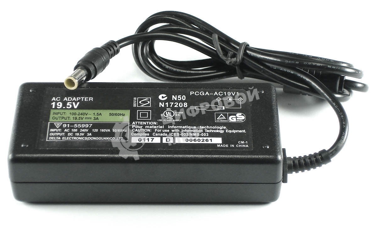 Блок питания (сетевой адаптер) для ноутбуков Sony Vaio 19.5V 3.3A 6.5pin HC
