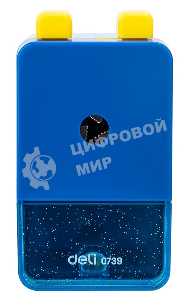 Точилка для карандашей механическая Deli E0739, 1 отверстие, пластик, ассорти