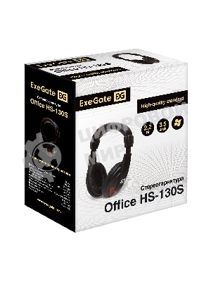 Гарнитура ExeGate Office HS-130S чёрный, проводная, 2 x mini jack 3.5 мм