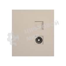 Розетка KRANZ STRONG компьютерная RJ45 кат6 + TV с/у шелк