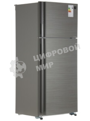Холодильник Sharp SJ-XP59PGSL серебристый двухкамерный 430/148л морозилка сверху, No Frost