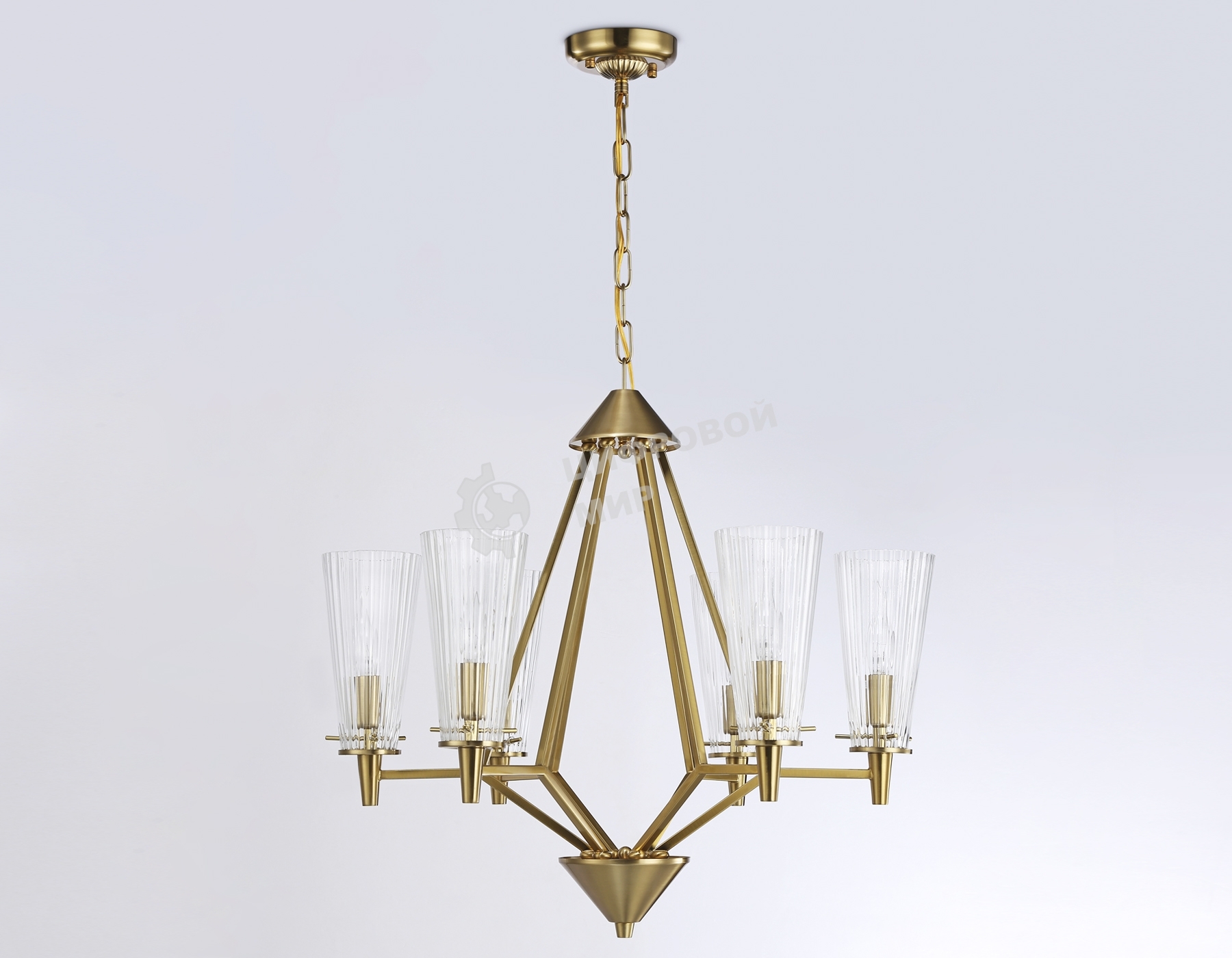 Светильник Ambrella light TR3231/6 BS/FR латунь/белый матовый E14*6 max 40W D610*585