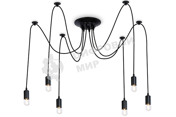 Светильник Ambrella light TR8178/6 BK черный E27 max 40W D630*910