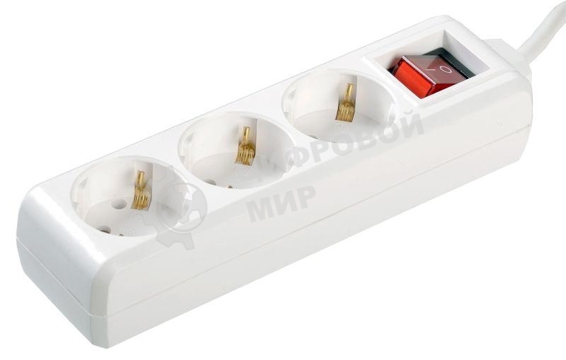 Удлинитель 3х1.5 м с заземл. 16А IP20 У03К с выкл. ПВС 3х1 IEK WYP10-16-03-01-ZK-17